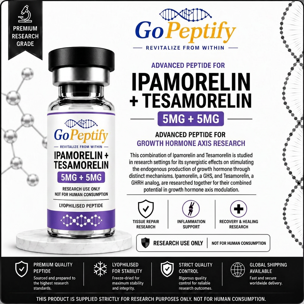 Ipamorelin + Tesamorelin research vial