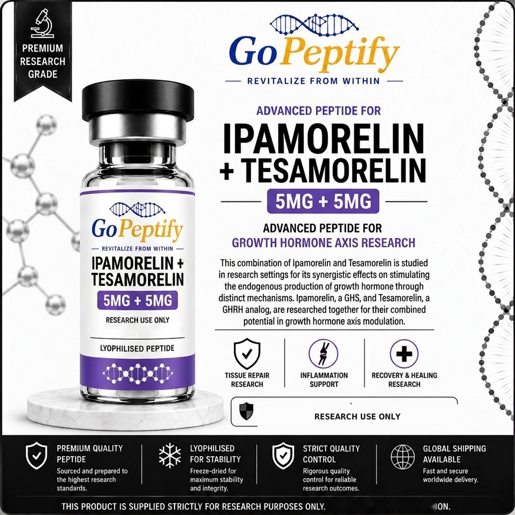 Ipamorelin + Tesamorelin research vial